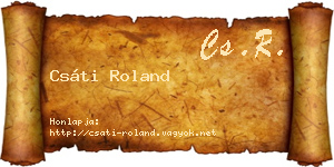 Csáti Roland névjegykártya