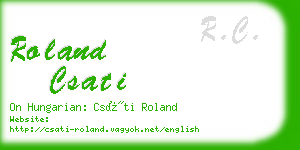 roland csati business card